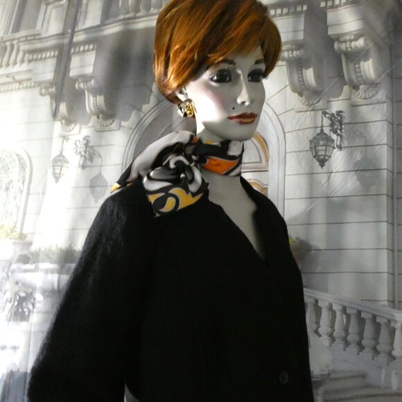 Talbots Size 22WP Women’s Petite Black Boucle Blazer Wool Mix Stand Up Collar - Picture 8 of 10